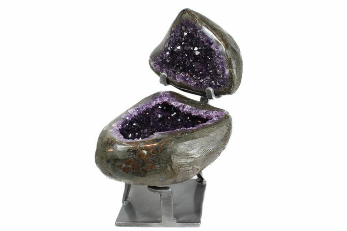 Amethyst Jewelry Box Geode On Stand - Gorgeous #78007
